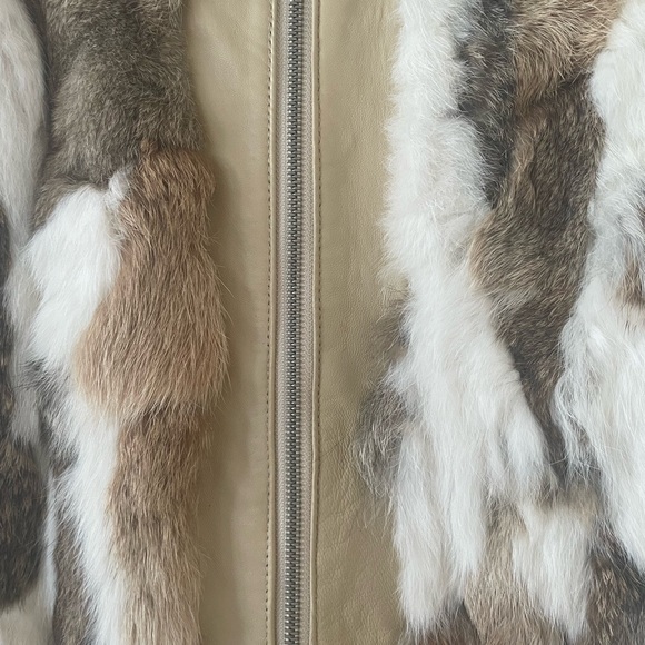 bebe Genuine Rabbit Fur Jacket - Picture 3 of 11